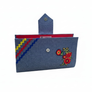 Cerebella Handcrafted Fabric Purse – Elegant Floral Snap Closure Clutch